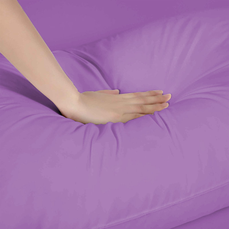 Brushed Microfiber Plain 100% Polyester Standard Size Pillowcase/Cover, Iilac/Purple