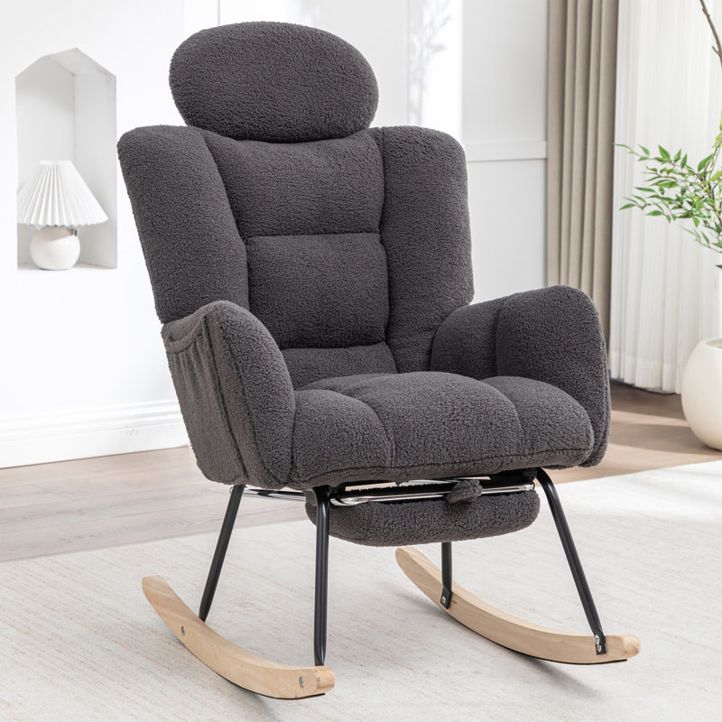 Iron Rocking Chair, Grey