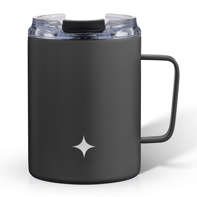 Tasse à café avec poignée JoyJolt, 12 oz., Noir