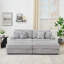 Canapé confortable 79,5 po 3 places avec repose-pieds Corduroy-106876916