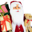 Figurine de père Noël 60 po avec ours en peluche et sac-cadeau 60 po