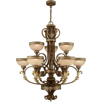 Lustre à niveaux unique à 9 lumières Cutlerville