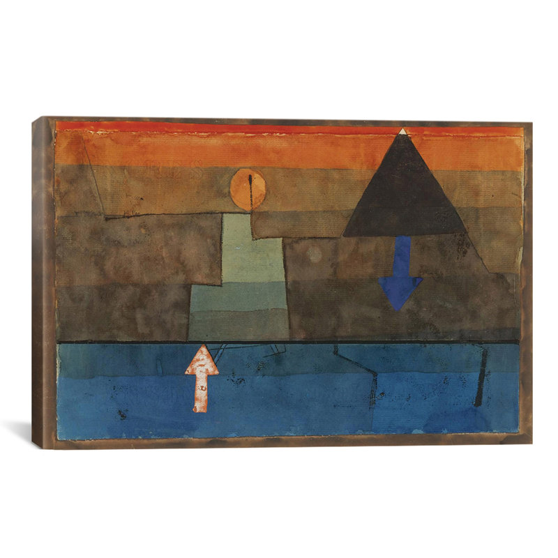 « contrastes 1924-1925 » par paul klee paiting, reproduction sur toile, H 26 po x l 40 po x P 1,5 po, Toile tendue