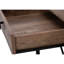 Bureau d'ordinateur à la maison en stratifié brun et métal noir, l 48 po, avec tiroirs de rangement pour plus de commodité