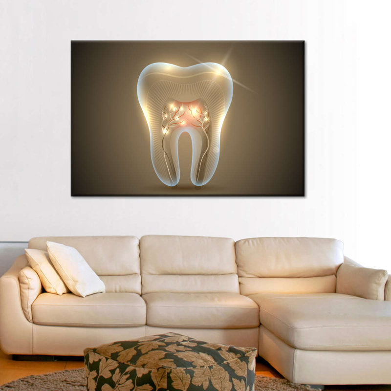 «Dentist Wood Style Travel», citation sur toile, H 48 po x l 32 po x P 1,25 po