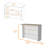 Meesam Crete Kitchen Island Pearl, White/Light Pine