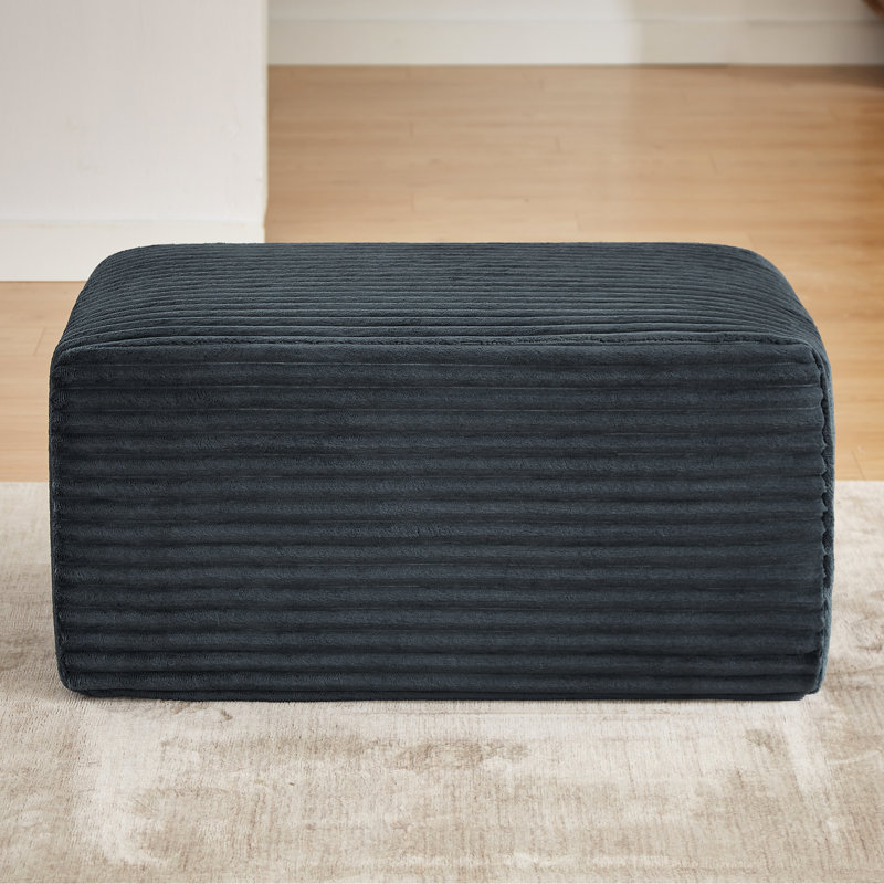 Canapé modulaire en forme de L avec velours côtelé gris foncé, confort pour la détente à la maison, décoration multifonctionnelle pour la maison, support de ressorts ensachés en velours côtelé sans assemblage