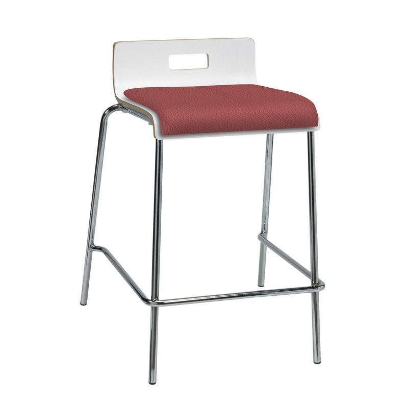 Jive Stool, White Back, Fiesta Vinyl, Counter Stool (25” Seat Height)