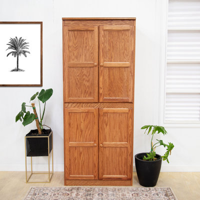 Kesterson Wood Storage Cabinet, 72 inch with 5 Shelves