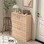 Armoire à chaussures en bois pour vestibule avec 2 portes rabattables 9,45 po