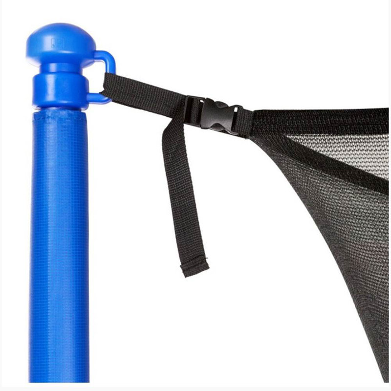 10 ft Round Blue Steel Trampoline with Safety Enclosure