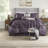 Elegant Plum 7-piece Bedding Set, Polyester Tufted Design For Home