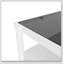 Table basse rectangulaire avec plateau et pieds en verre trempé gris, table de salon moderne