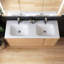 Lavabo de salle de bain mural 48 "avec trou pour robinet