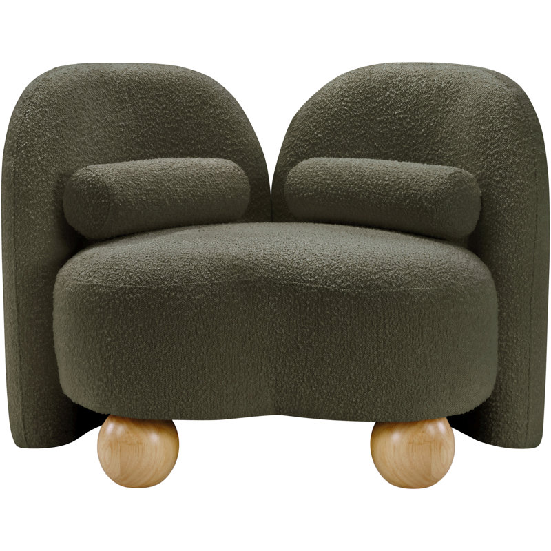 Daphne Upholstered Chair, Olive Boucle Fabric