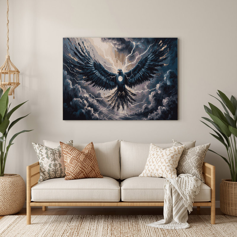 Art mural gris Sci Fi Thunderbird, H 20 po x l 24 po