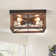 Meisel 4 - Light Bulbs 12.6'' Metal Wood Frame Caged Unique Flush Mount Ceiling Light Fixture