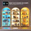 175cm H x 75cm W Bookcase with Tri-Color Sensor Light-1255969326
