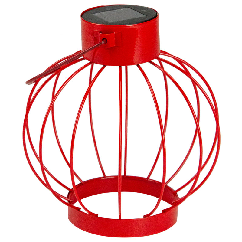 Lanterne solaire d'extérieur à DEL 6,5 "avec poignée, Rouge