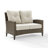 Allis 53.25'' Wide Metal Loveseat with Cushions