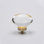 Poignée ovale en verre transparent de 1 3/4 po