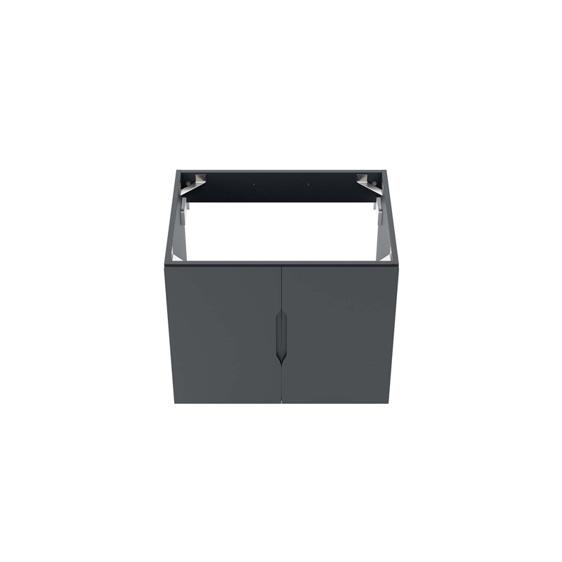 Vitality Gray MDF and Particleboard Wall-Mount Bathroom Vanity Cabinet