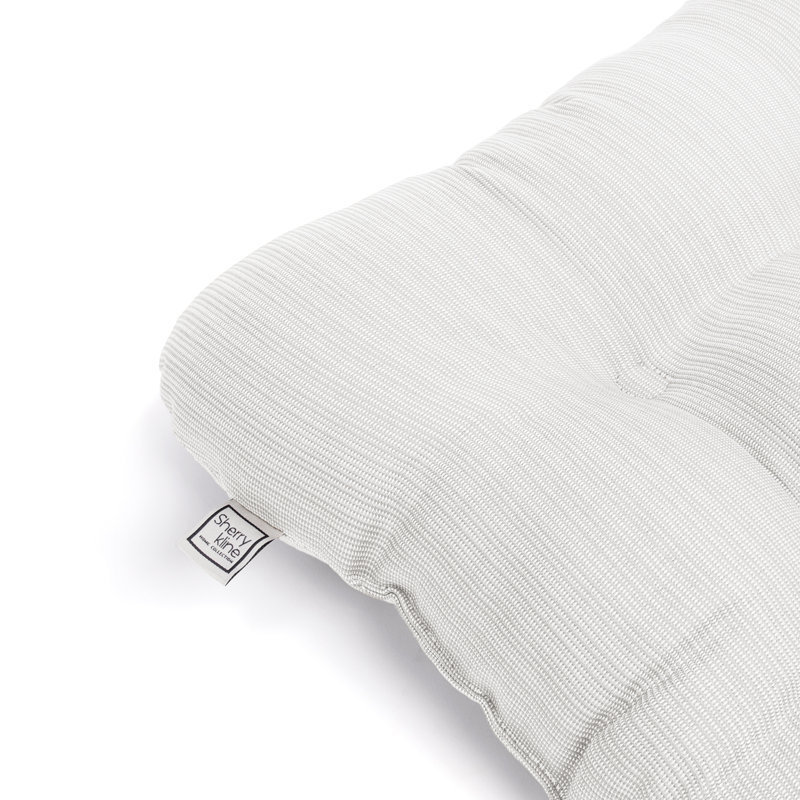 Reversible Seat Cushion With Hand Made Ring Stitch, Filled With White Virgin Polyester Fiber., Eggshell