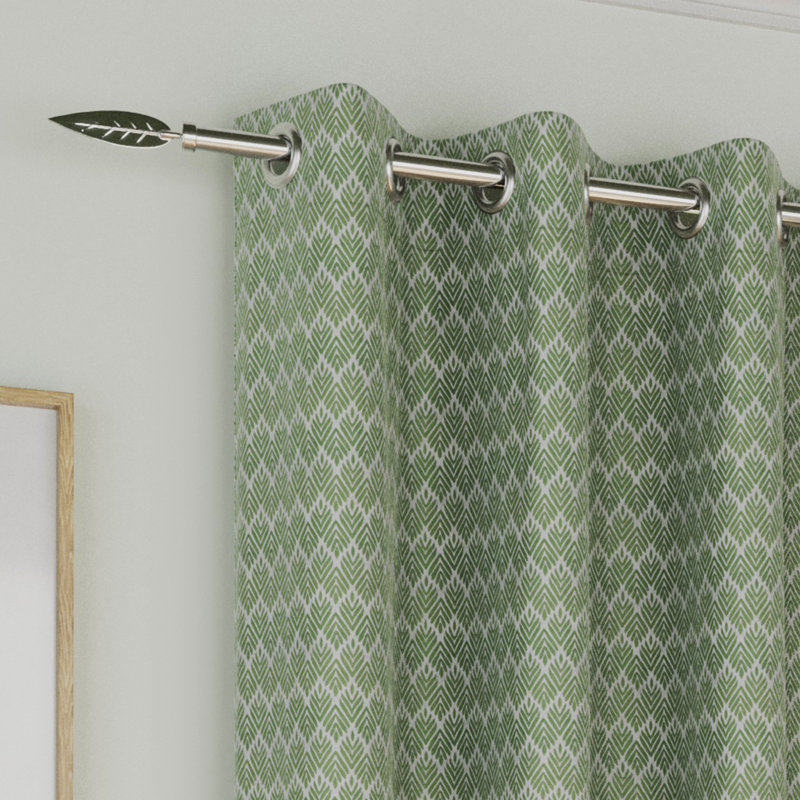 Aspen Room Darkening Curtain Pair, Green, 229cm Width x 229cm Drop