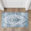 Tapis oriental délavé bleu gris 2 pi x 3 pi avec protection UV-307899740