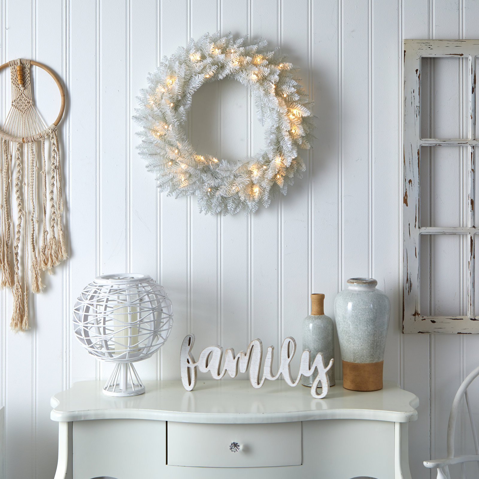 Faux Lighted Spruce 24'' Wreath