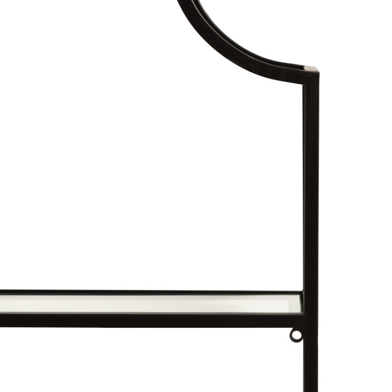 Turgut 4-Tiered Metal Accent Shelf, Black