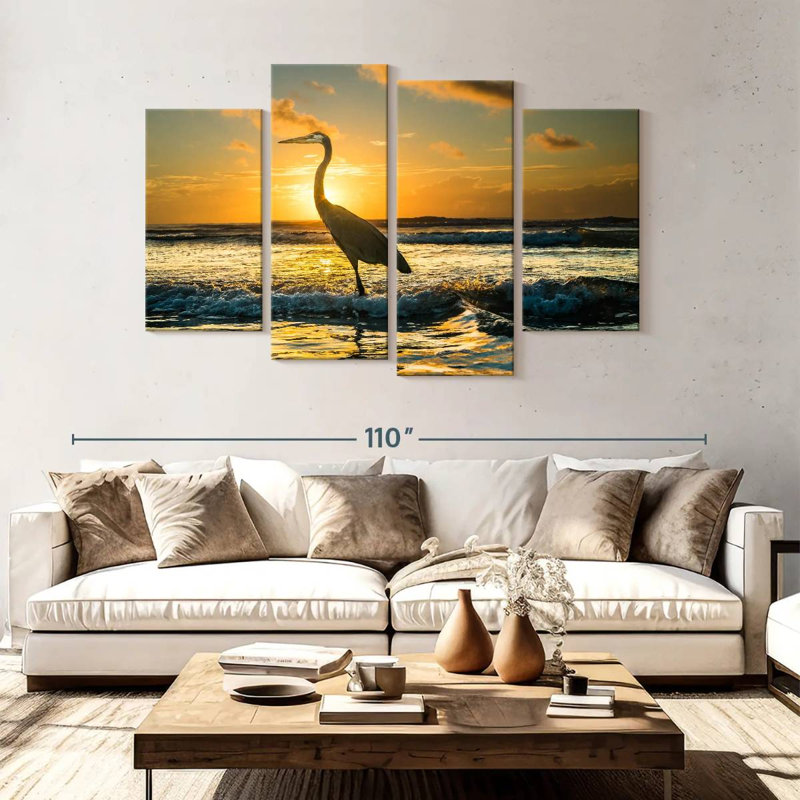 Brampt Sunset Bird, 54" H x 84" W