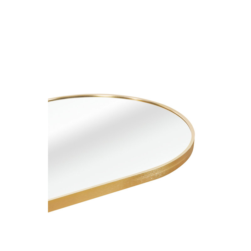 Miroir pleine grandeur en forme de pilule, Doré