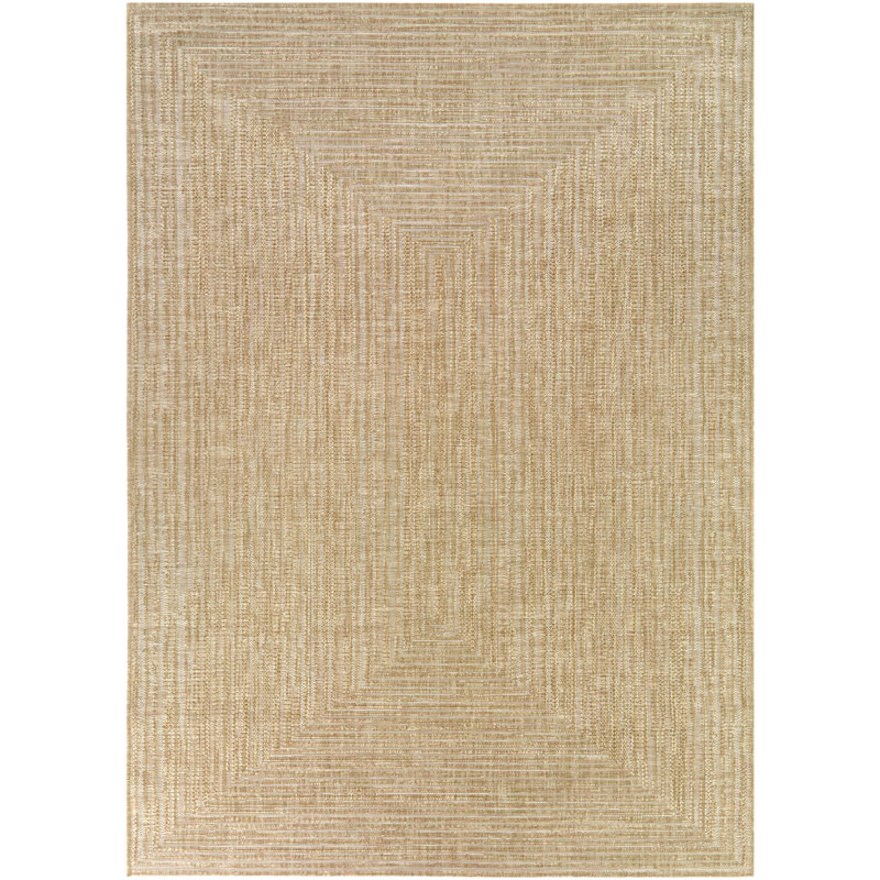 Tapis intérieur / extérieur moderne taupe Clemens, Rectangle 5 pi 3 po x 7 pi