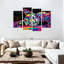 Multicoloured Abstract Cat Multi Piece Canvas Print-605642578