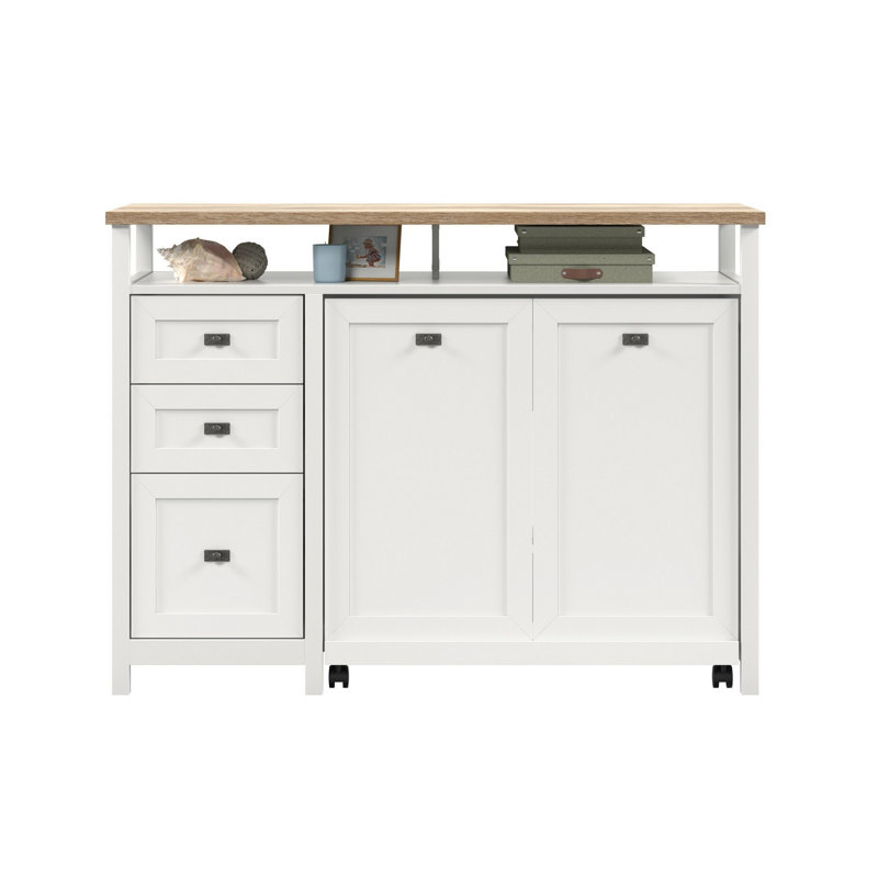 Meuble télé avec bureau et trois tiroirs