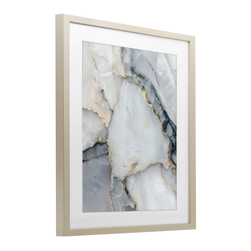 «Luxe Stone Geode», reproduction sous verre encadrée, design par Svetlana Aleynikova, H 21 po x l 17 po