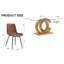 Ensemble de 1 table et 4 chaises. Table de salle à manger rectangulaire en verre trempé transparent de 63 po x 35,4 x 30 po avec support en bois aggloméré en bois aggloméré de couleur oc. Assorti de 4 chaises de salle à manger en tissu brun.-303615446