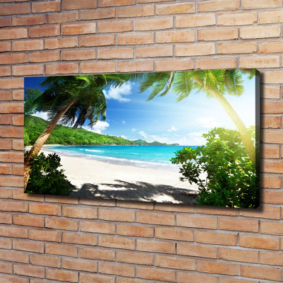 Seychelles Beach - Wrapped Canvas Print