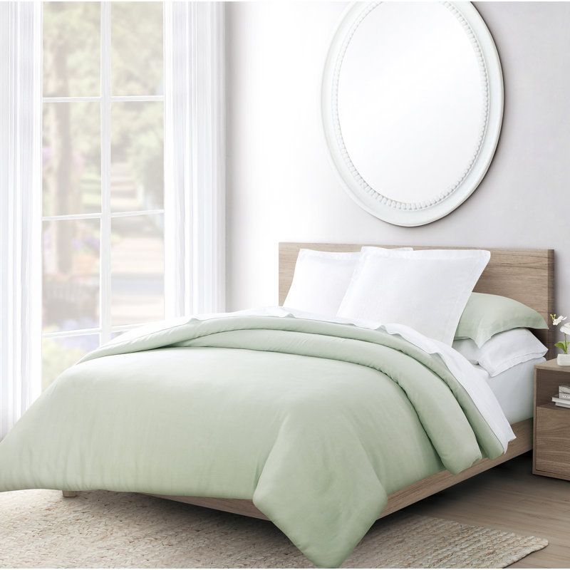 Ensemble de housse de couette réversible moderne et contemporain 3 pièces Frazier, Smoke