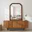 Miroir décoratif de coin en bois massif de couleur noire noyer noir 20 po x 30 po, pour chambre à coucher, salle de bain, salon, vestibule-822884837