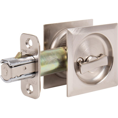 Serrure de porte carrée contemporaine, loquet d'intimité (lit / bain), jeu de 2 3/8 po, RCL, quincaillerie By Stone Harbor