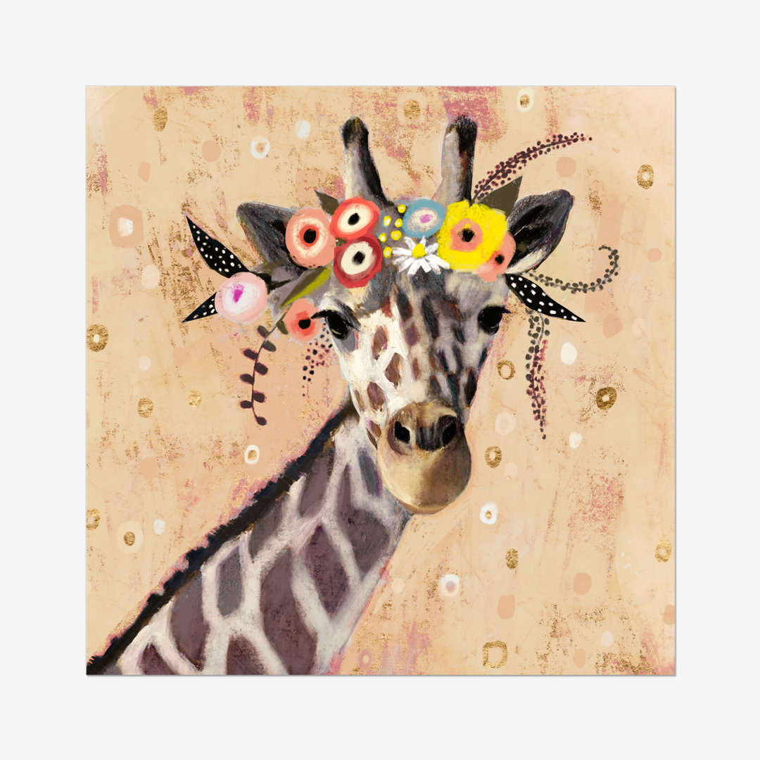 Leinwandbild Klimt Giraffe II von Victoria Borges