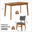 Ensemble de table de salle à manger Mid-Century moderne pour 4 personnes, table de salle à manger en bois massif et chaises en bois massif, table de salle à manger de style campagnard 5 pièces et 4 chaises rembourrées pour la maison, la cuisine, l’appartement et l’économie d’espace