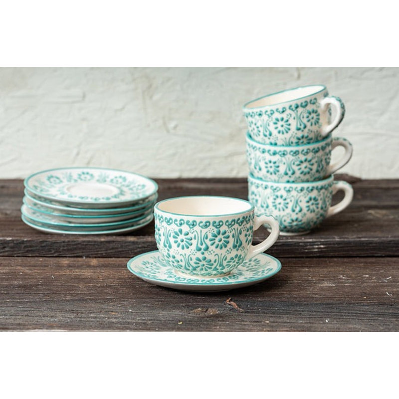 Tasse en céramique peinte à la main, 3,4 oz, Blanc