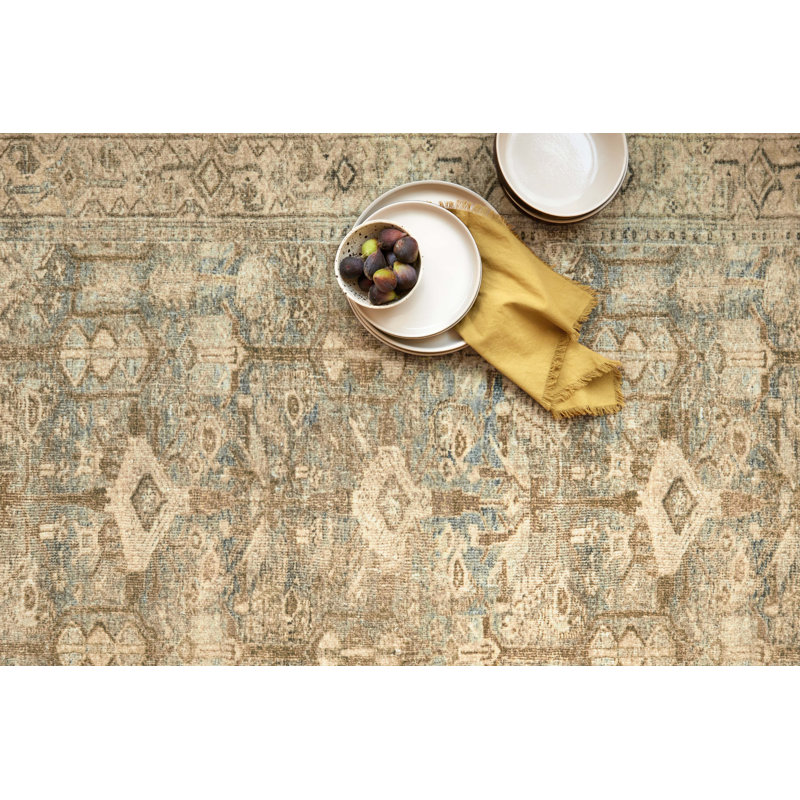 Ivory 8' x 10' Rectangular Easy Care Synthetic Rug