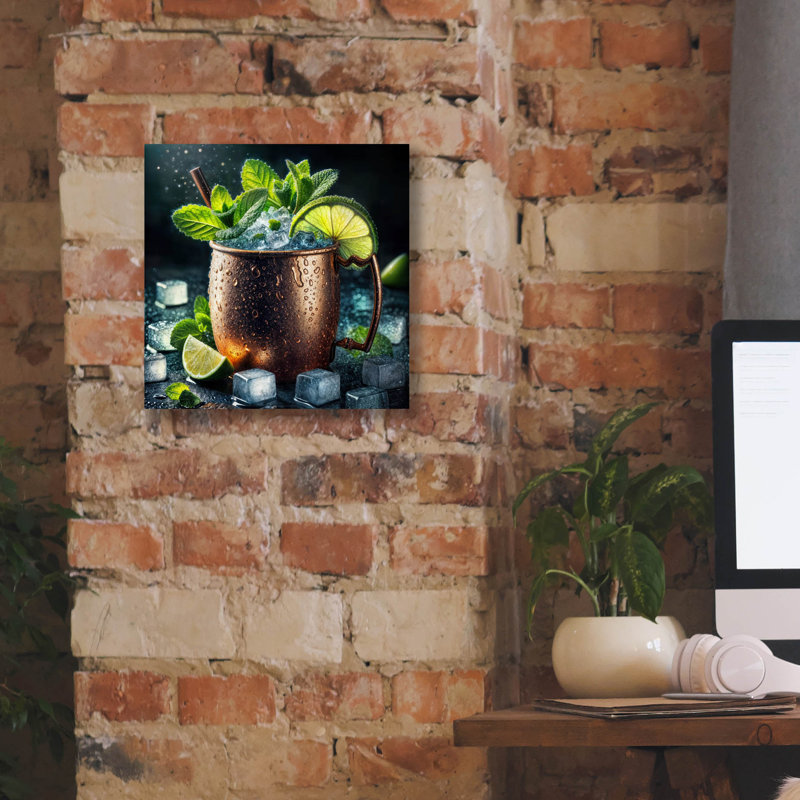 «Moscow Mule» par Rey Klimt, art mural sur toile, H 12 po x l 12 po