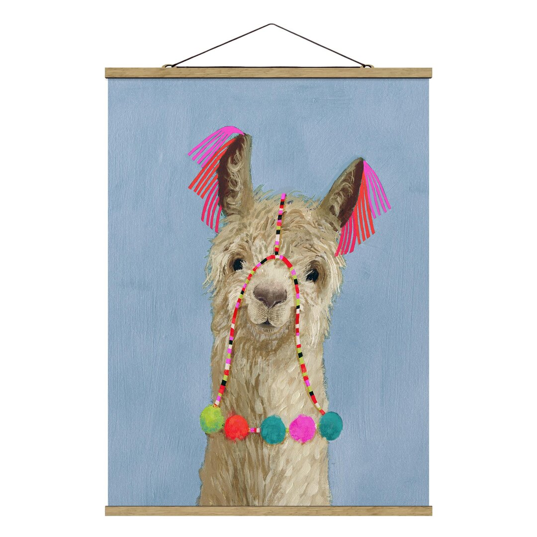 Poster Llama mit Schmuck IV