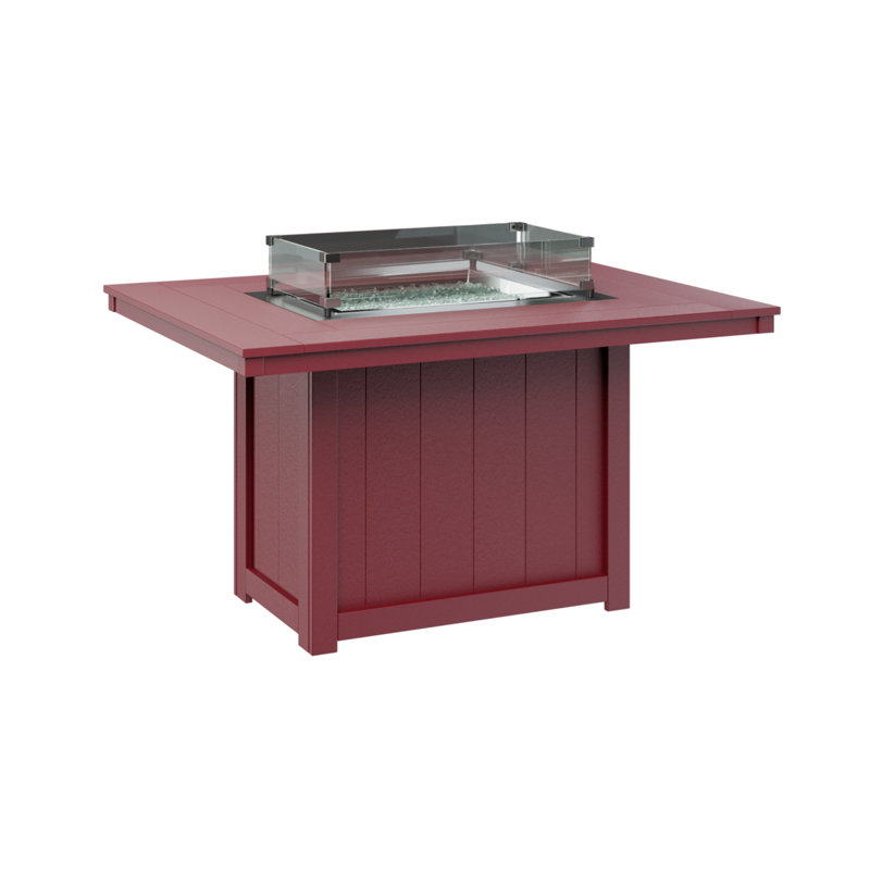 Foyer de table rectangulaire Thomas Scarlet, Rouge écarlate