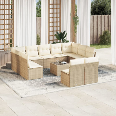 Ensemble de canapé de jardin Vidaxl beige